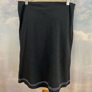 Ann Taylor Loft Gray Skirt with Blue Embroidery 6